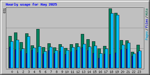 Hourly usage for May 2025