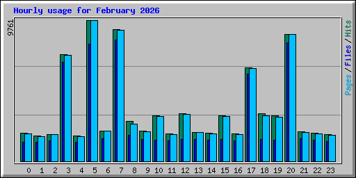 Hourly usage for February 2026